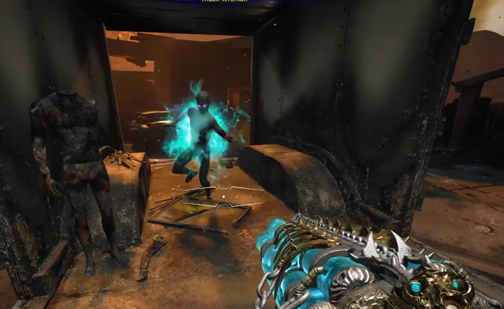 Killing a zombie with the Blundergat