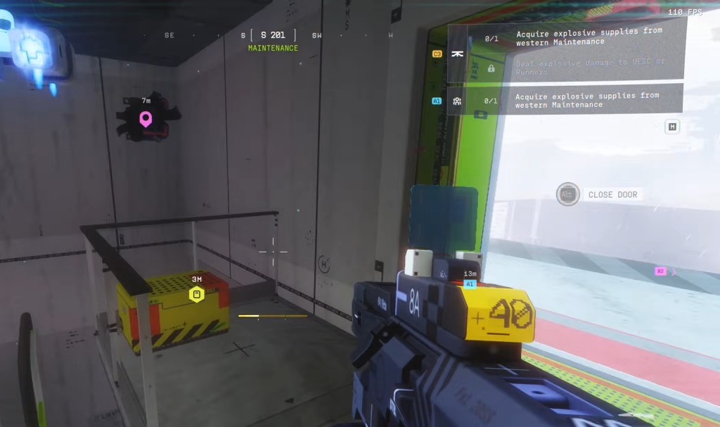 Explosives container in Maintenance