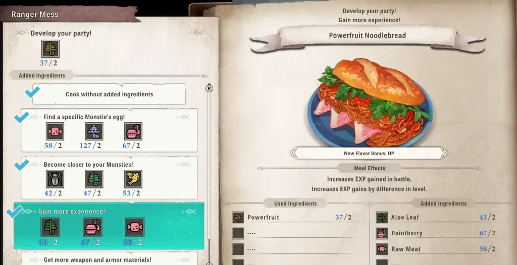 Powerfruit Noodlebread in Monster Hunter Stories 3