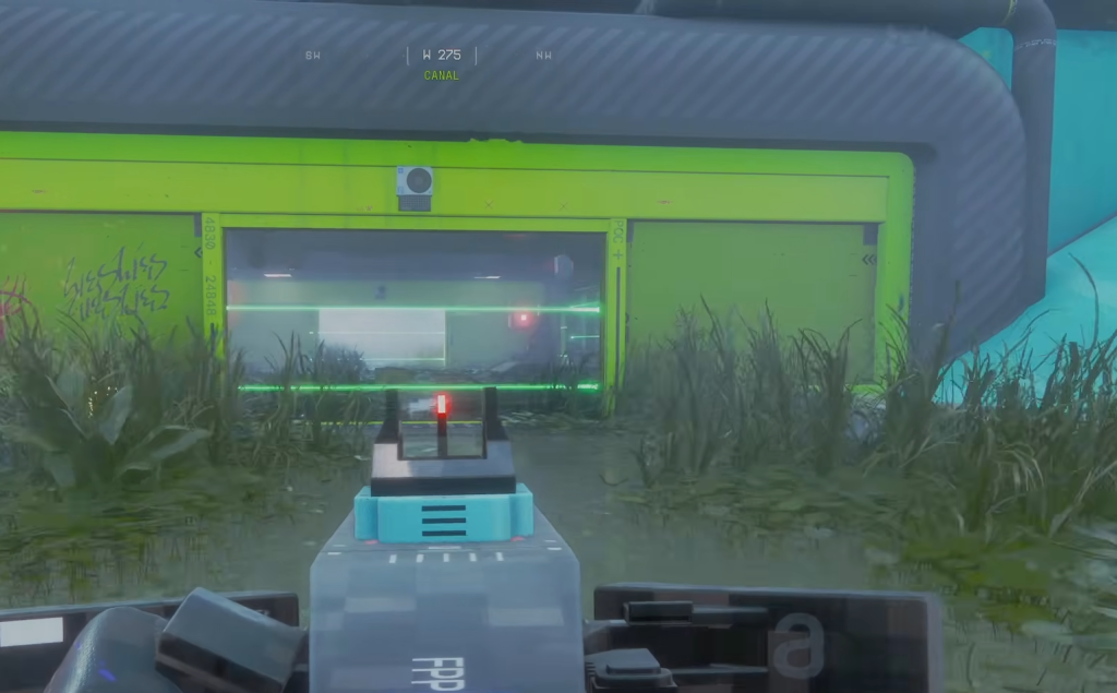 The laser-protected room in Canal