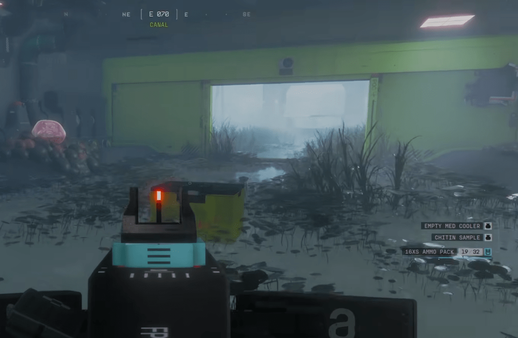 The rigged supplies container