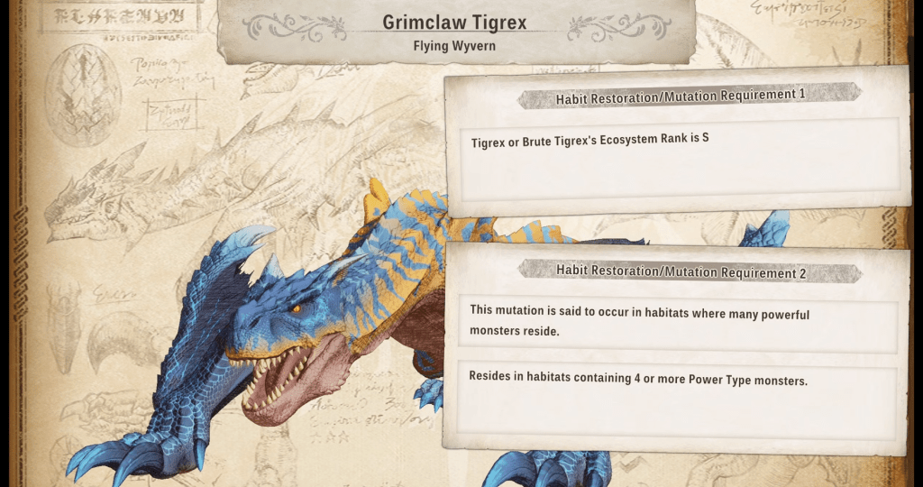 Grimclaw Tigrex mutation in Monster Hunter Stories 3
