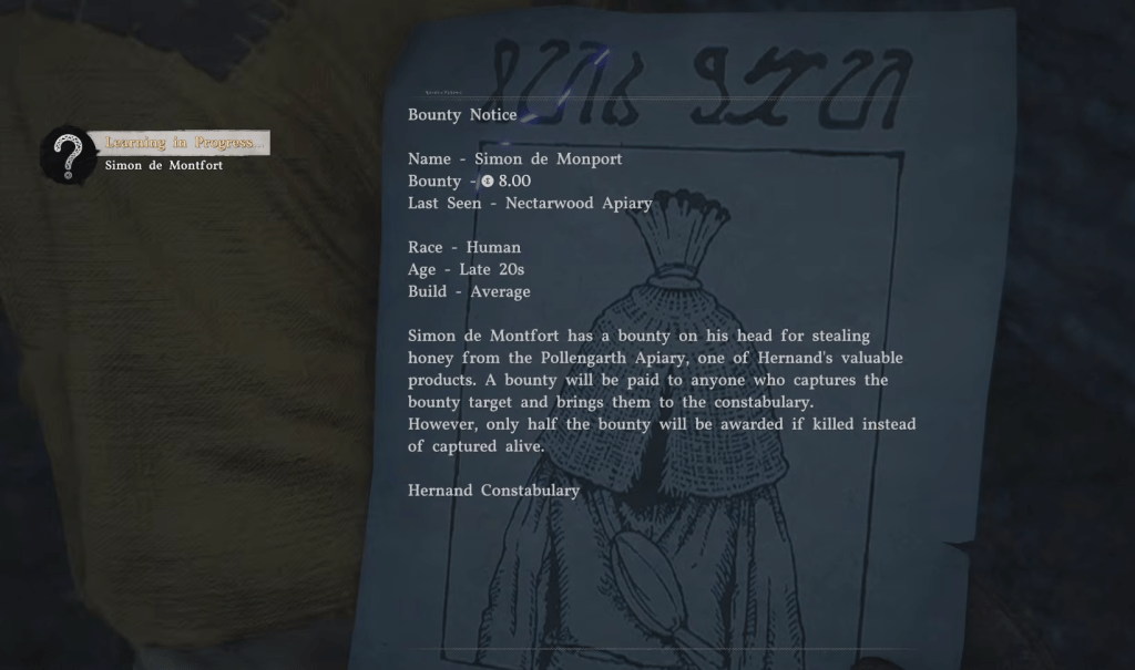 Simon de Montfort bounty poster