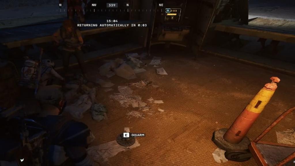 Disarming a mine in ARC Raiders