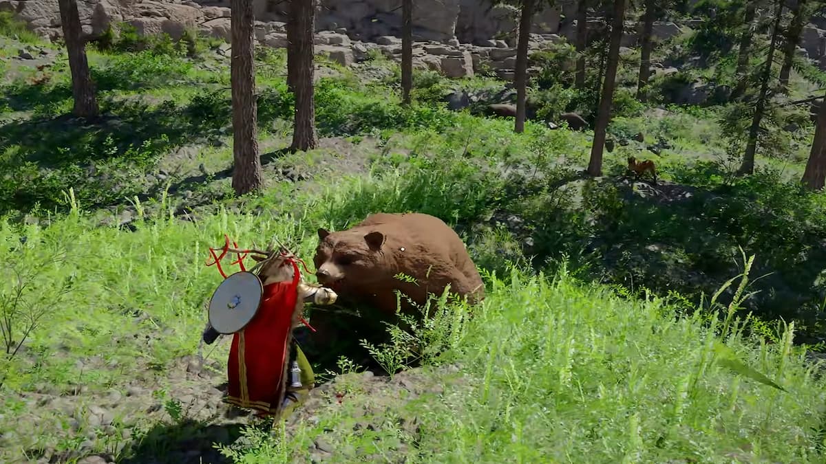 Fighting the bear in Crimson Desert