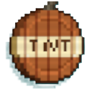 A coin with brown stripes and "TNT" across the middle