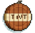 A coin with brown stripes and "TNT" across the middle