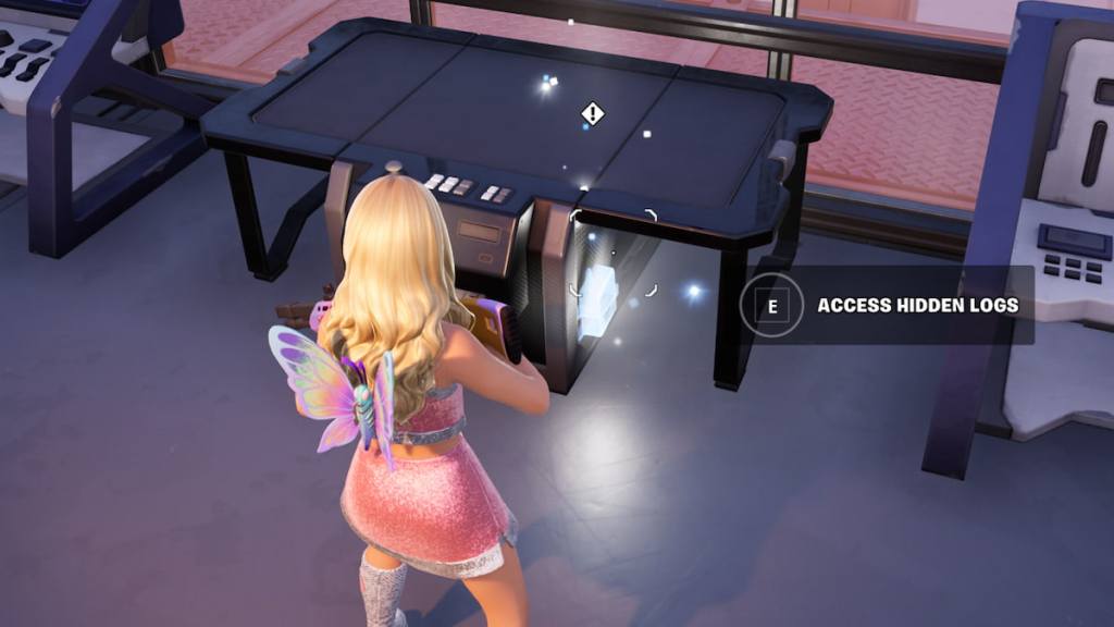 Access dark voyager logs option in fortnite