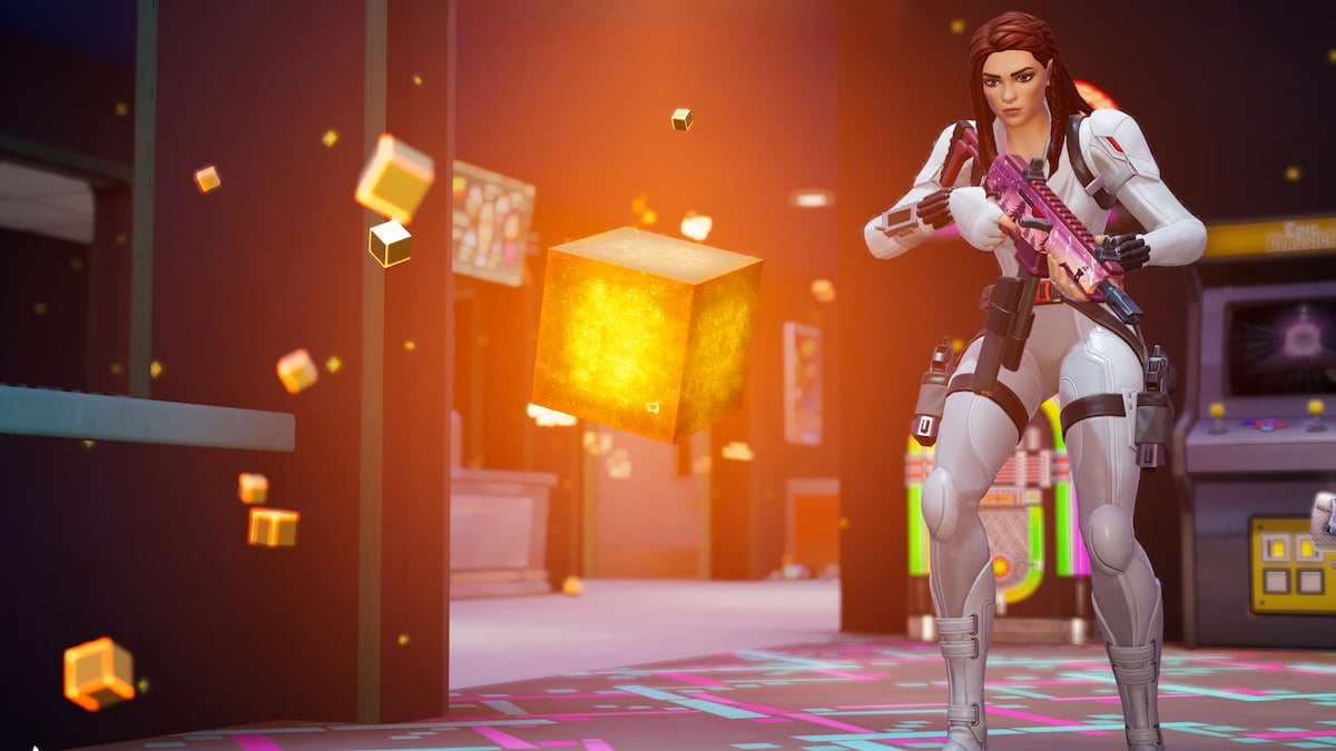 Orange chaos cube in fortnite