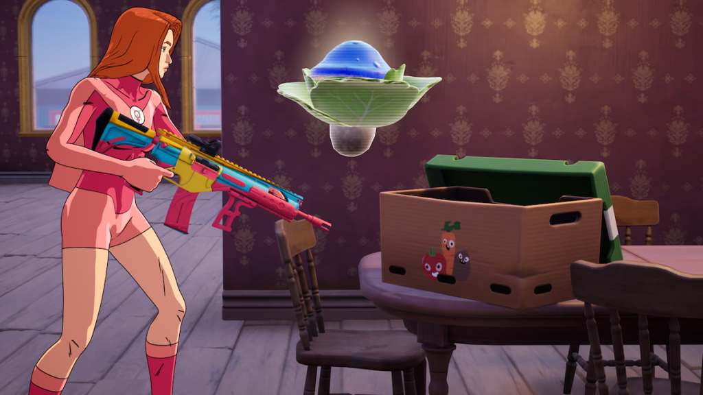 Collecting food in fortnite