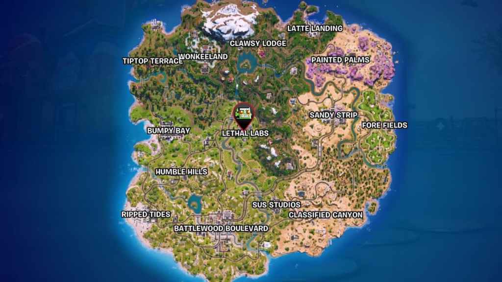 dark voyager holotable location marked on map in fortnite