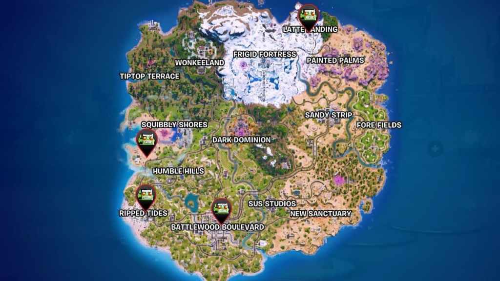 Dread punisher squibbly boss locations in fortnite