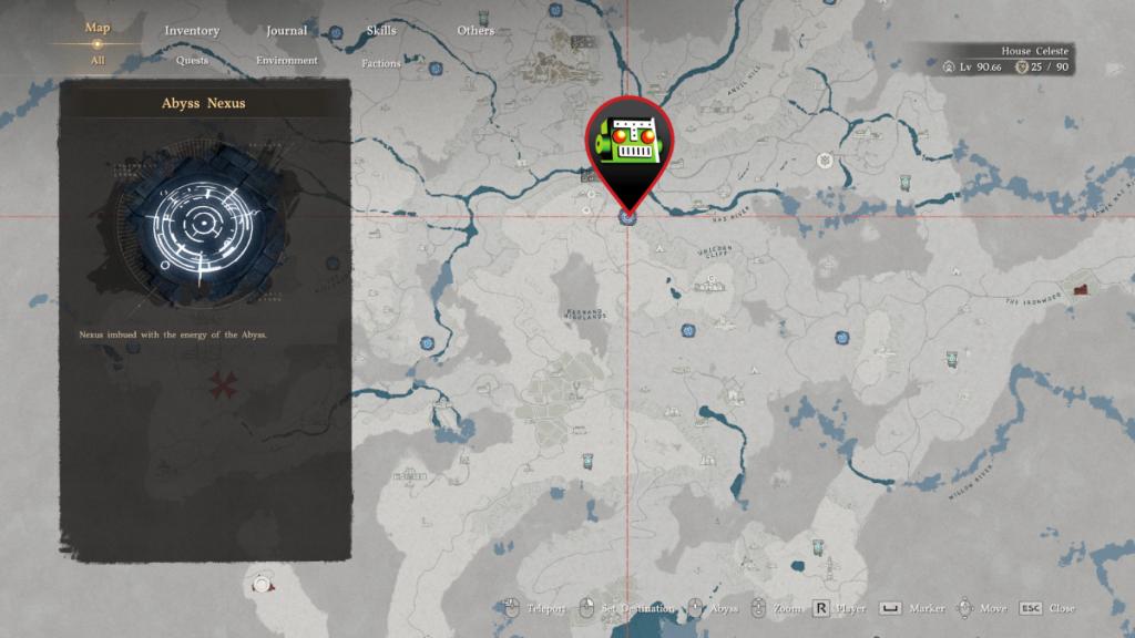 Greymane camp Abyss Nexus location in Crimson Desert.