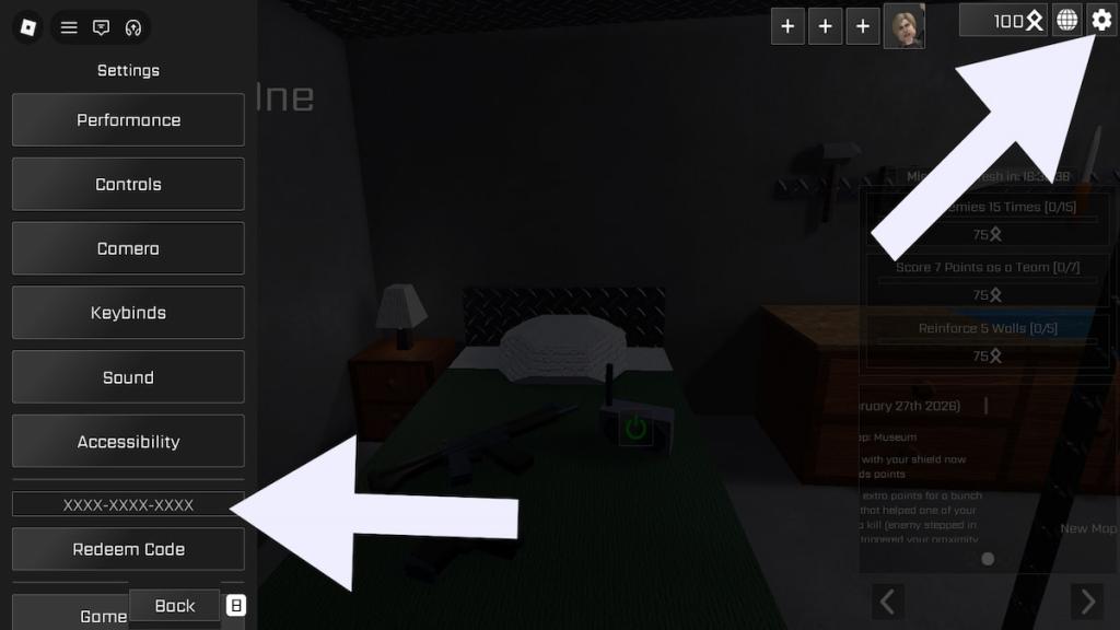 How to redeem codes in Operation One.