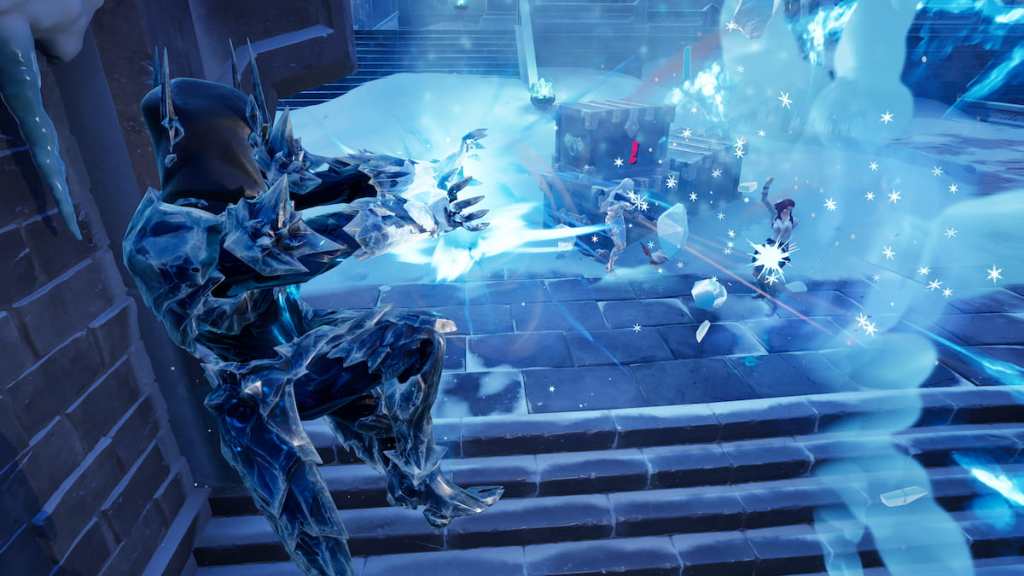 Ice king unleashing storm in fortnite