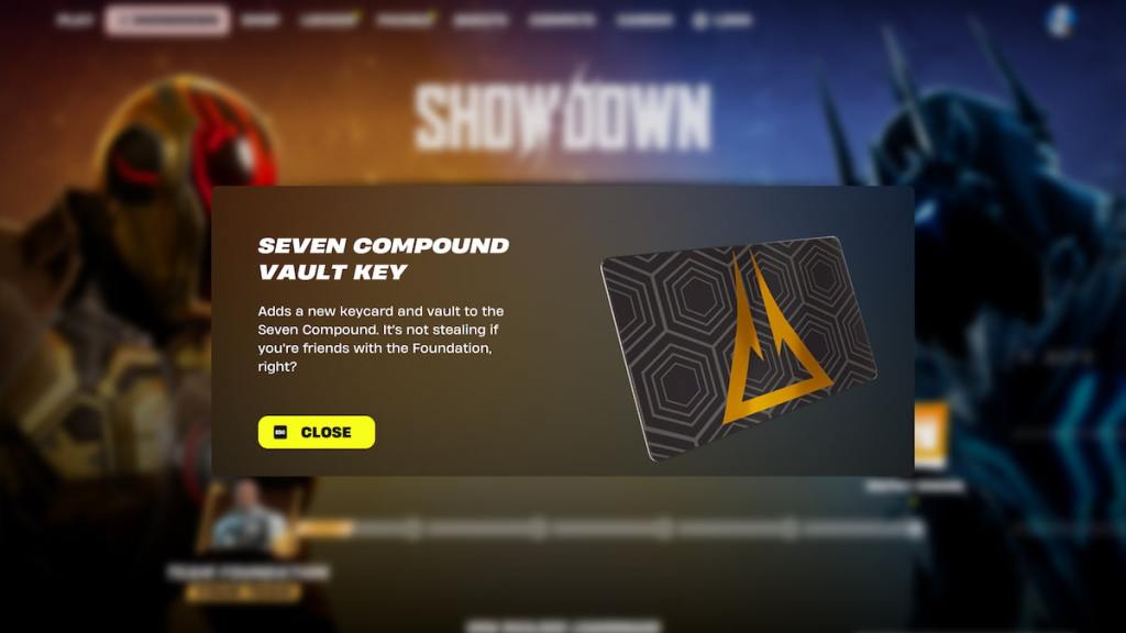 seven vault key in fortnite