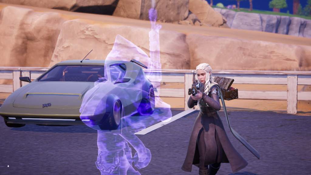 Shooting dread punisher squibbly while he's invisible in fortnite