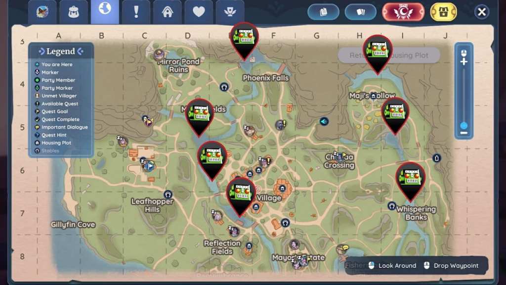 stickleback map locations marked in palia