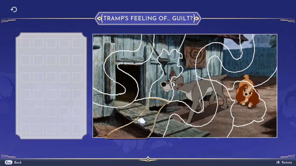 Tramp's memory put back together in disney dreamlight valley