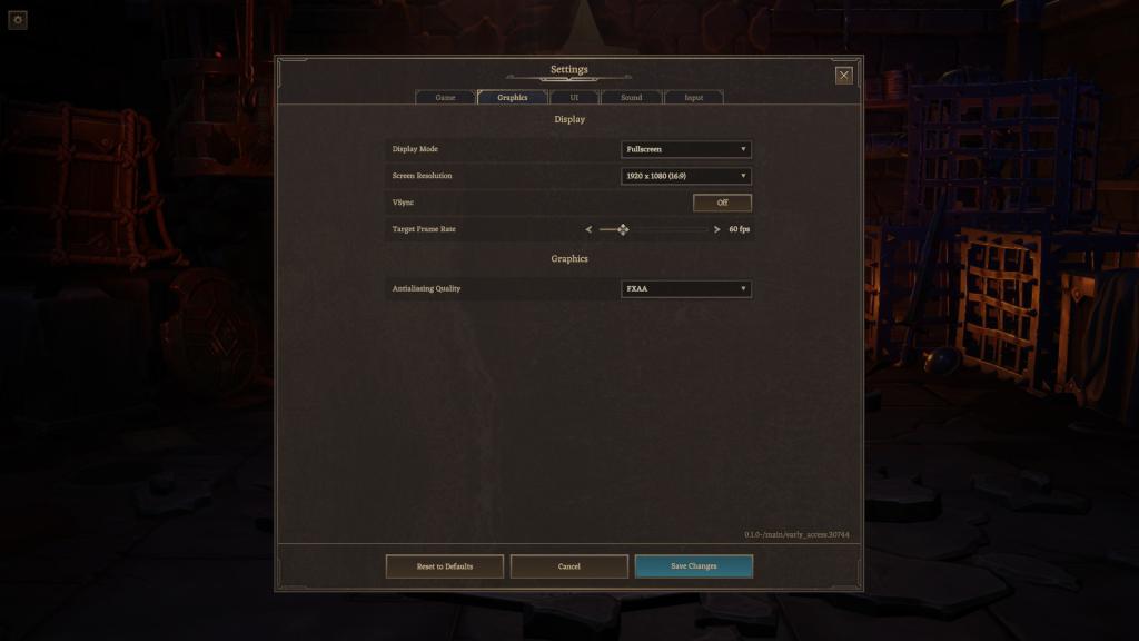 Crystalfall graphics settings