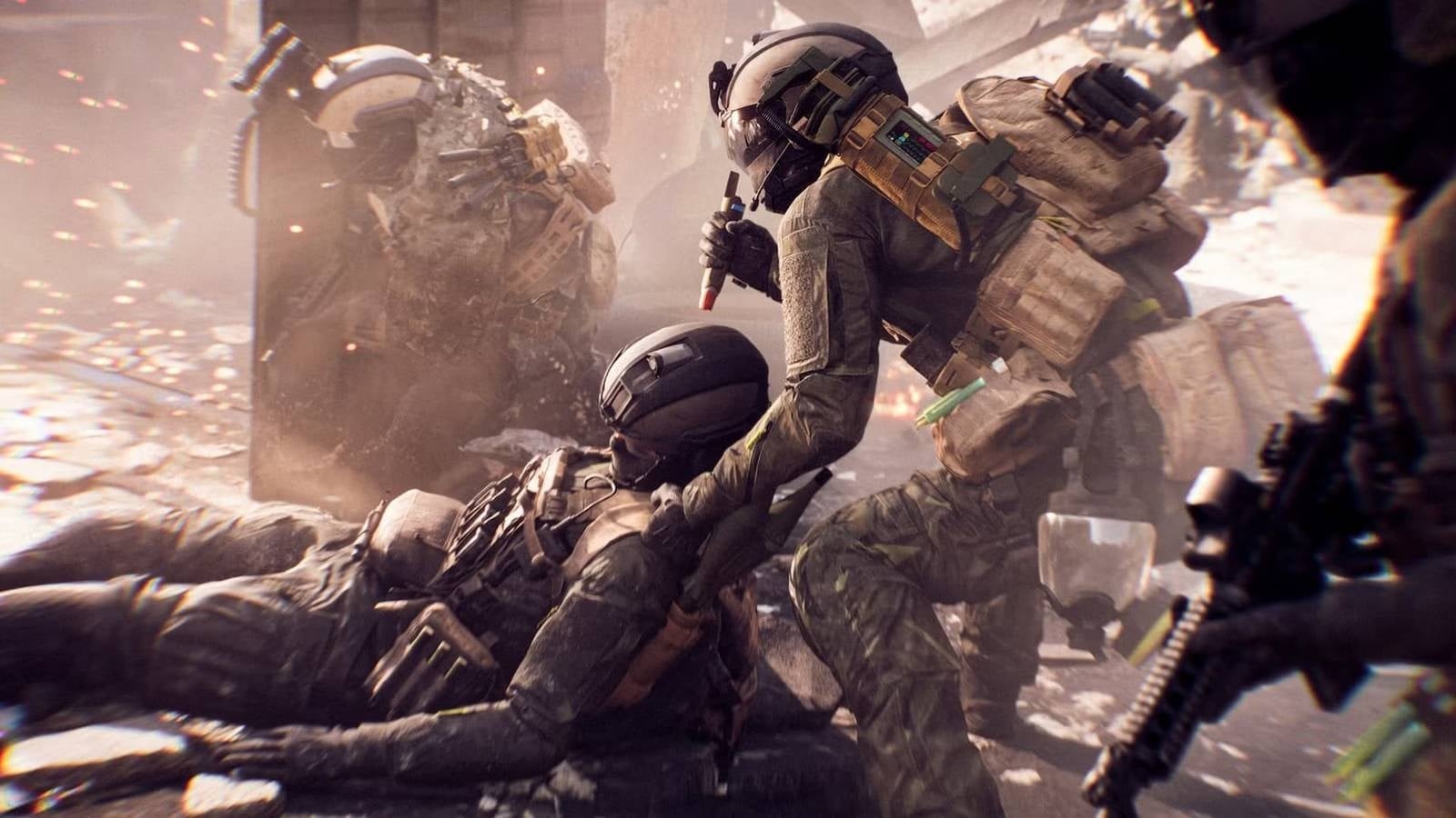 Battlefield 6 players reviving each other