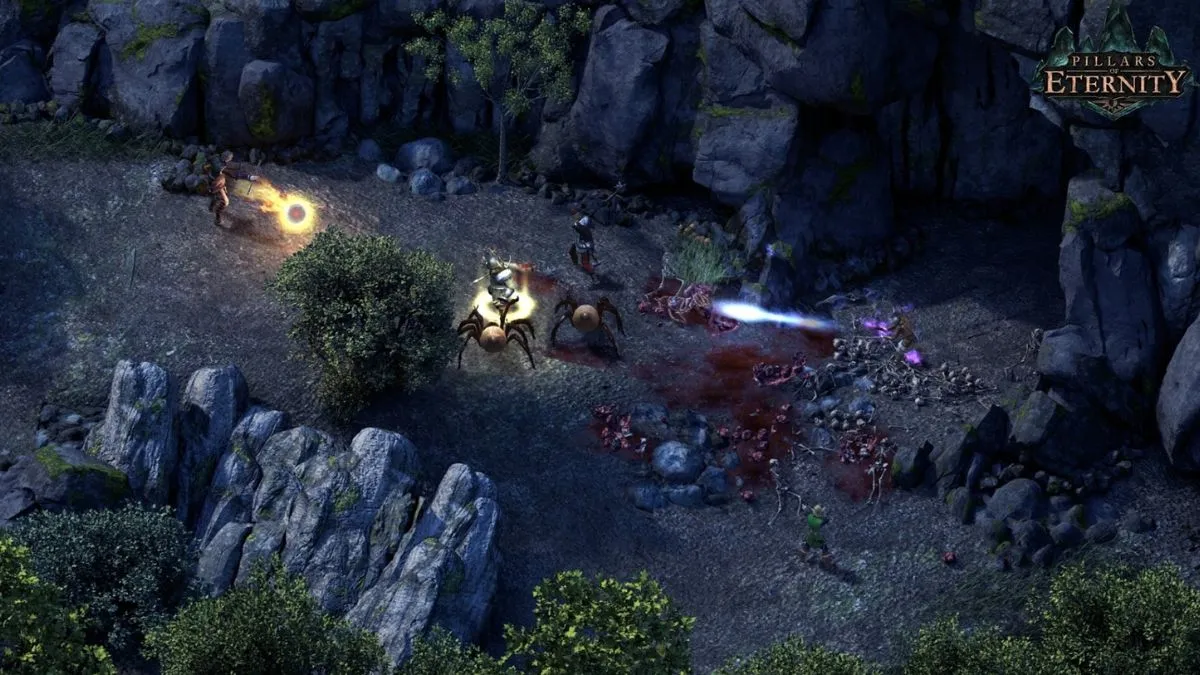 Combat with spiders in Pillars of Eternity