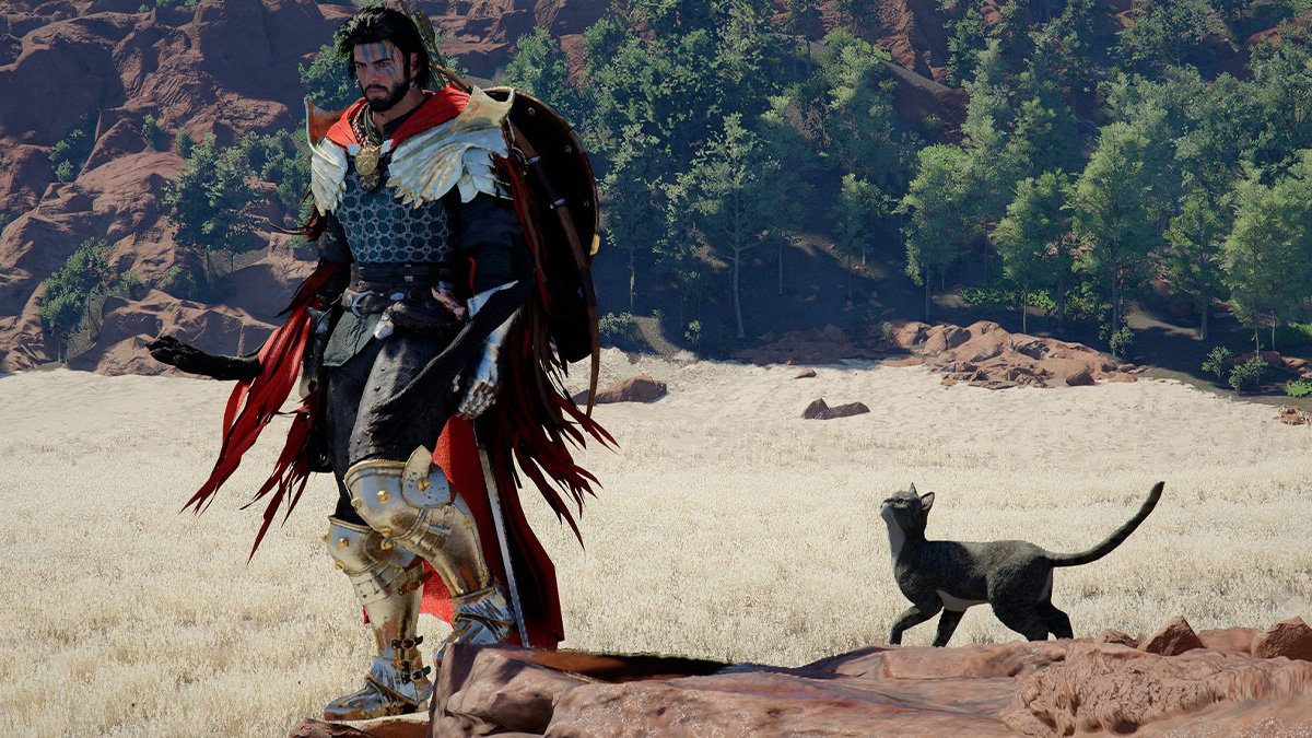 A cat in Crimson Desert