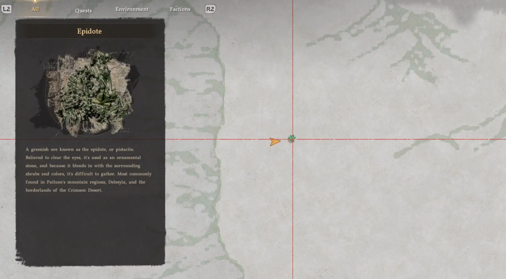 Epidote mine in Crimson Desert