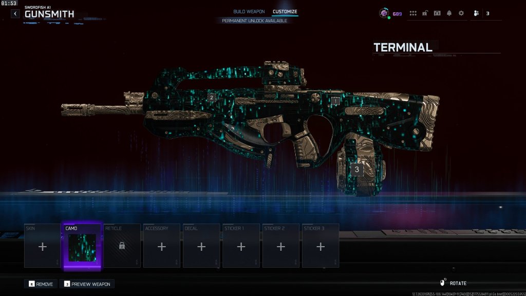 The terminal camo that can be unlocked from The Lost Outpost event in Black Ops 7