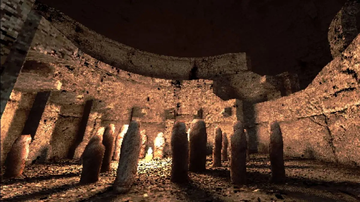 Circle of cocoons standing around vitality orb