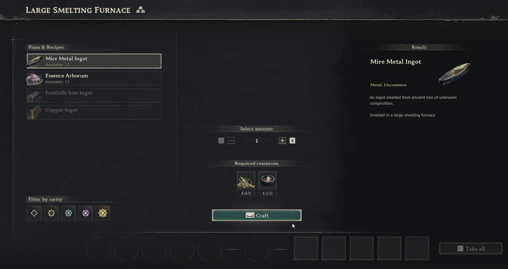 Mire Metal Ingot recipes