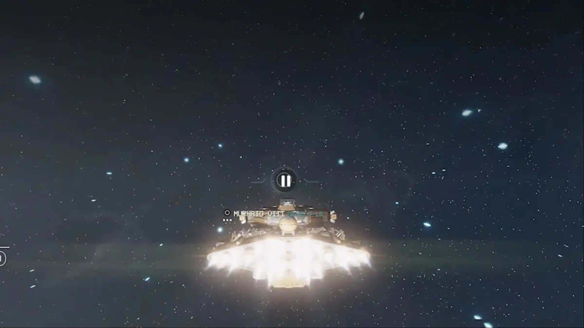 Ship flying in Cruiser Mode in Starfield