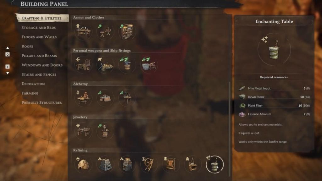 Enchanting Table in Windrose