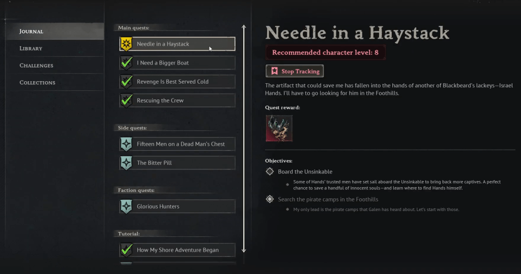 Needle in a Haystack quest in Windrose