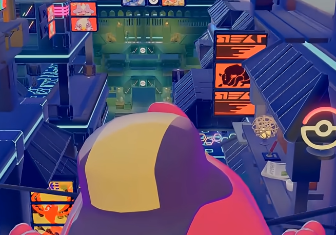 An image from Pokopia showing off an underground city.