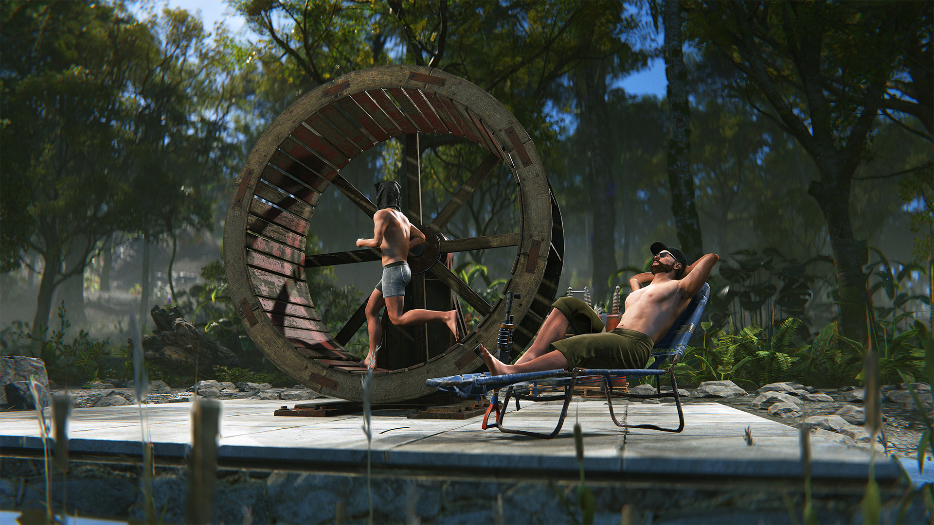 Players with the Waterwheel in Rust