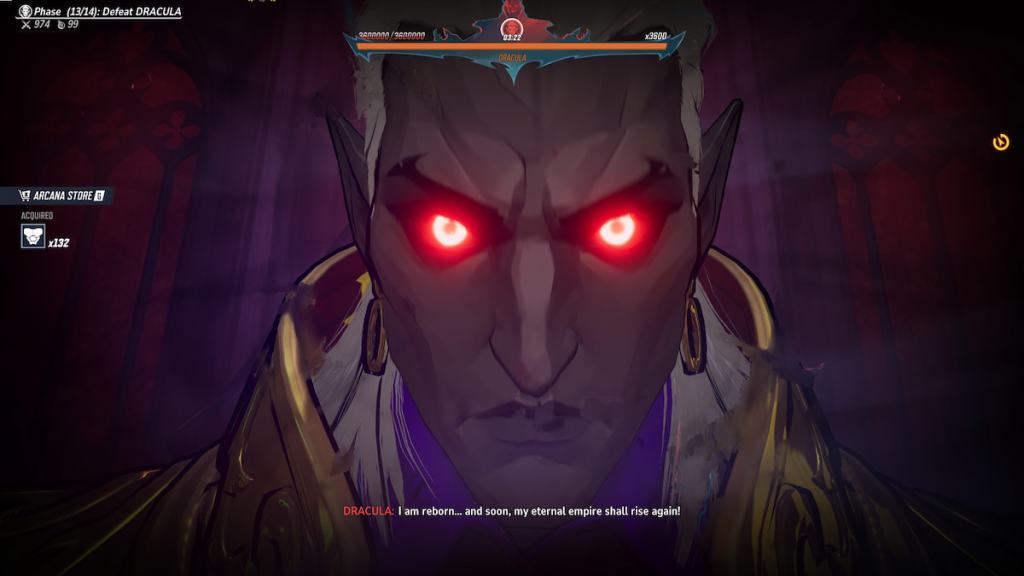 Up close shot of dracula boss face in marvel rivals