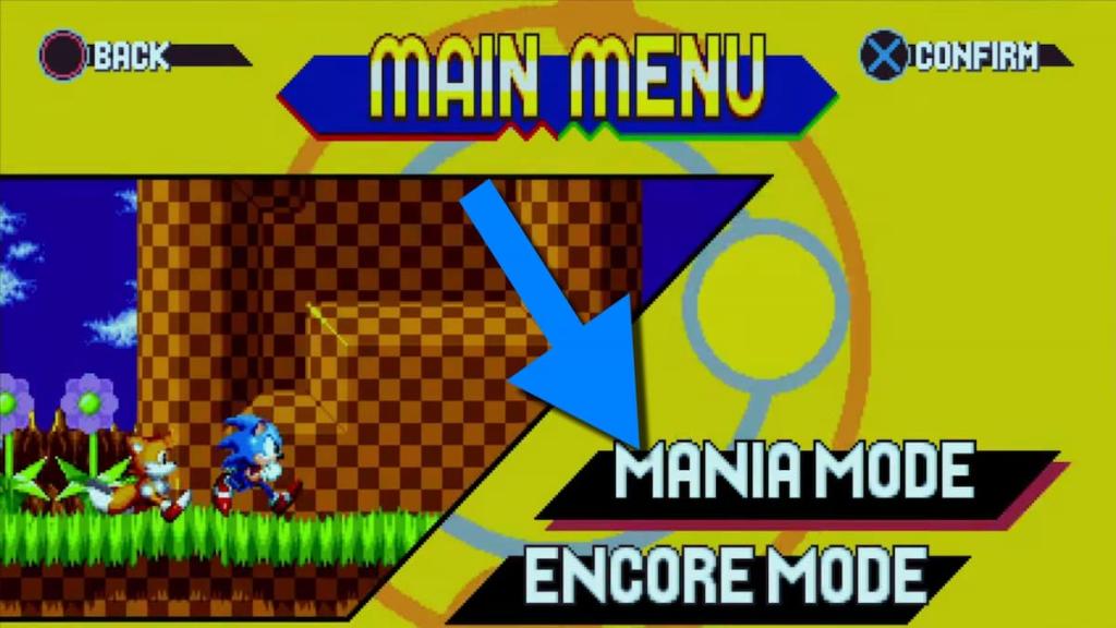 What to select in the Main Menu