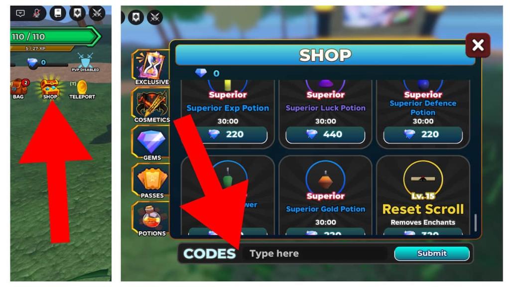 How to redeem Slime Seas codes. 