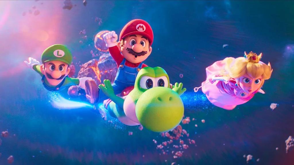 Super Mario Galaxy Movie Luigi Mario Yoshi Peach