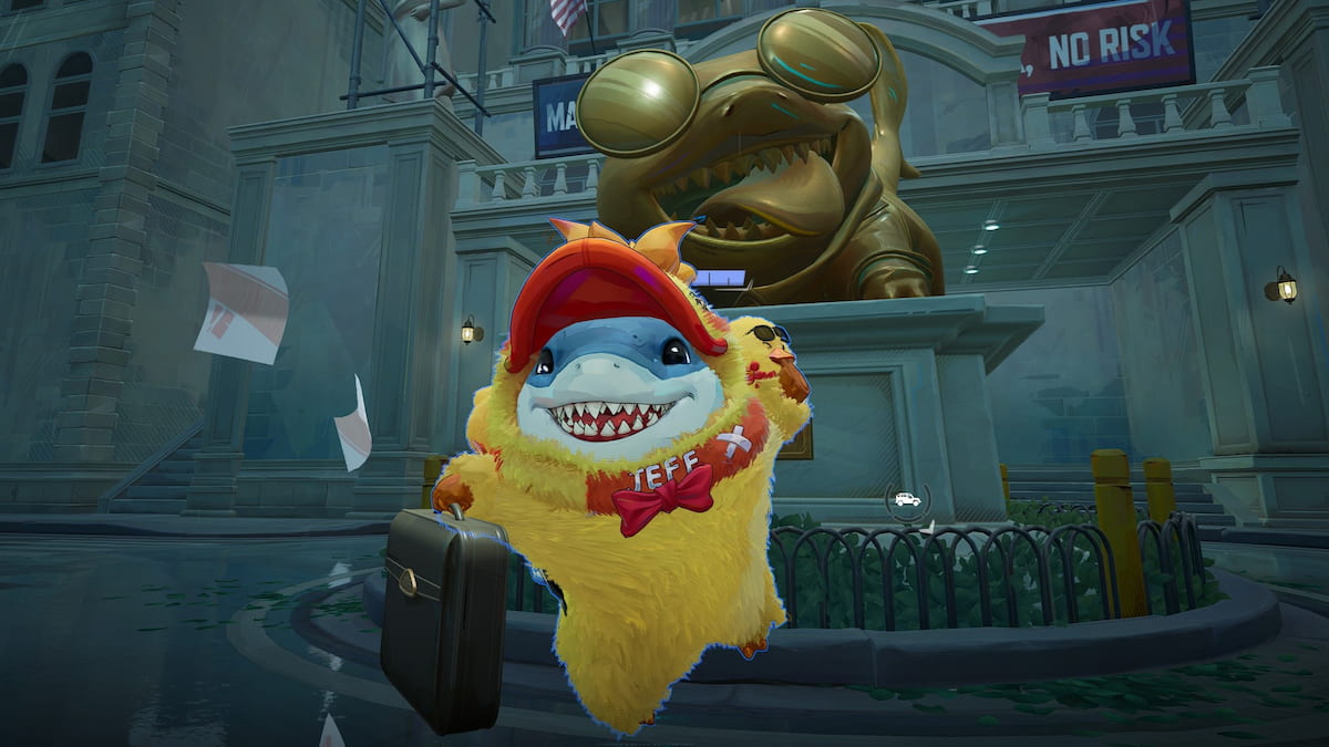 Jeff standing and holding briefcase in marvel rivals