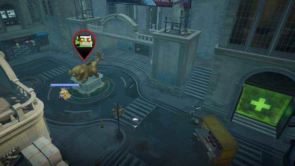 Jeff statue location marked in marvel rivals