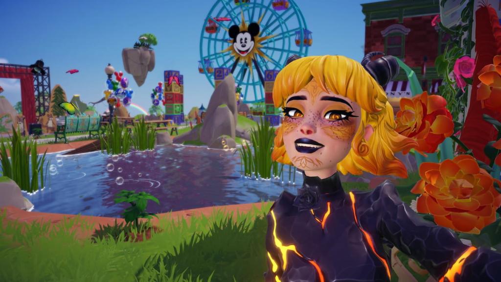 Pond in peaceful meadow in disney dreamlight valley