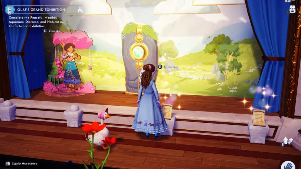 Repairing dioramas for olaf in disney dreamlight valley