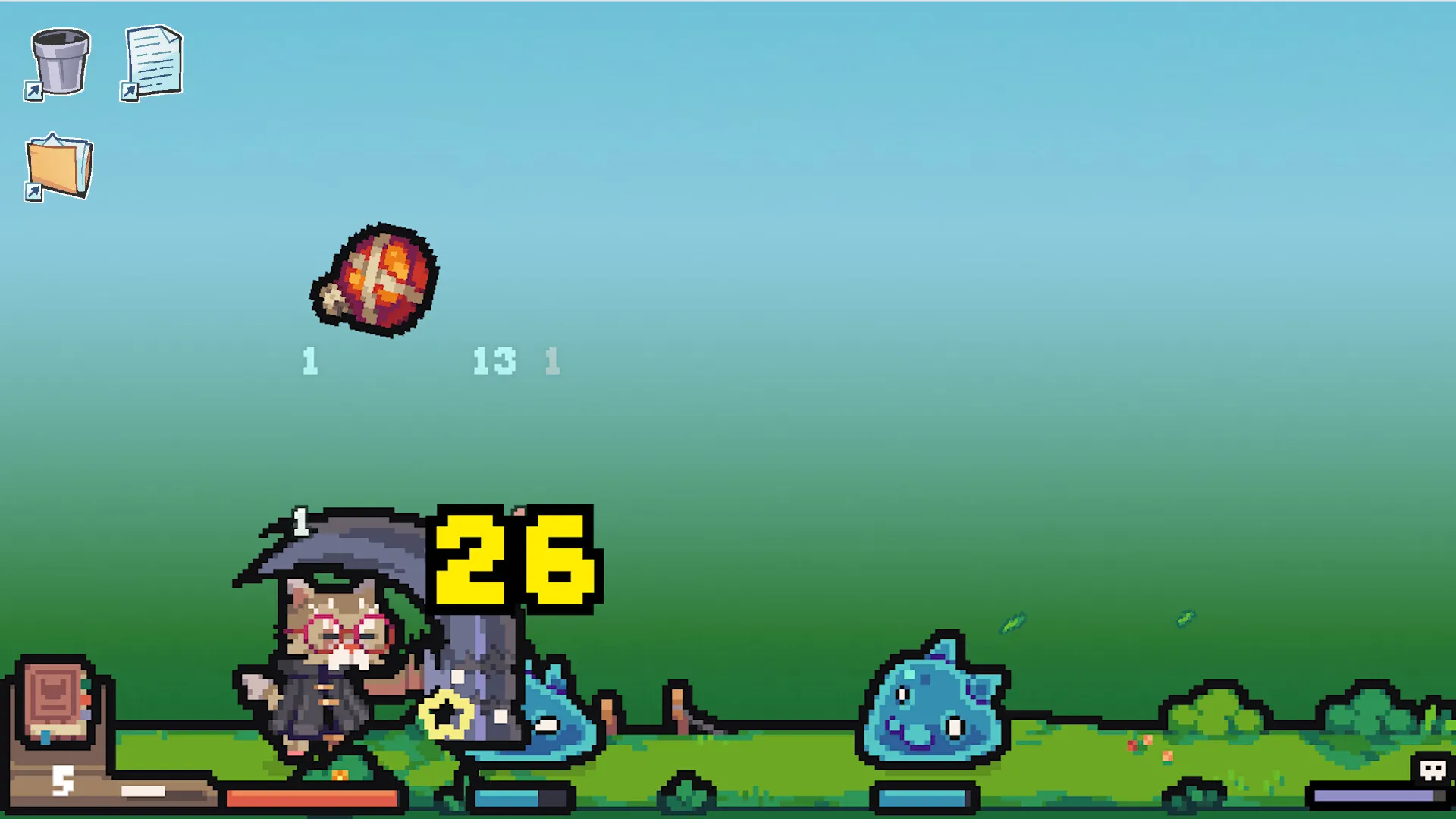Cat hero in Tap Tap Loot