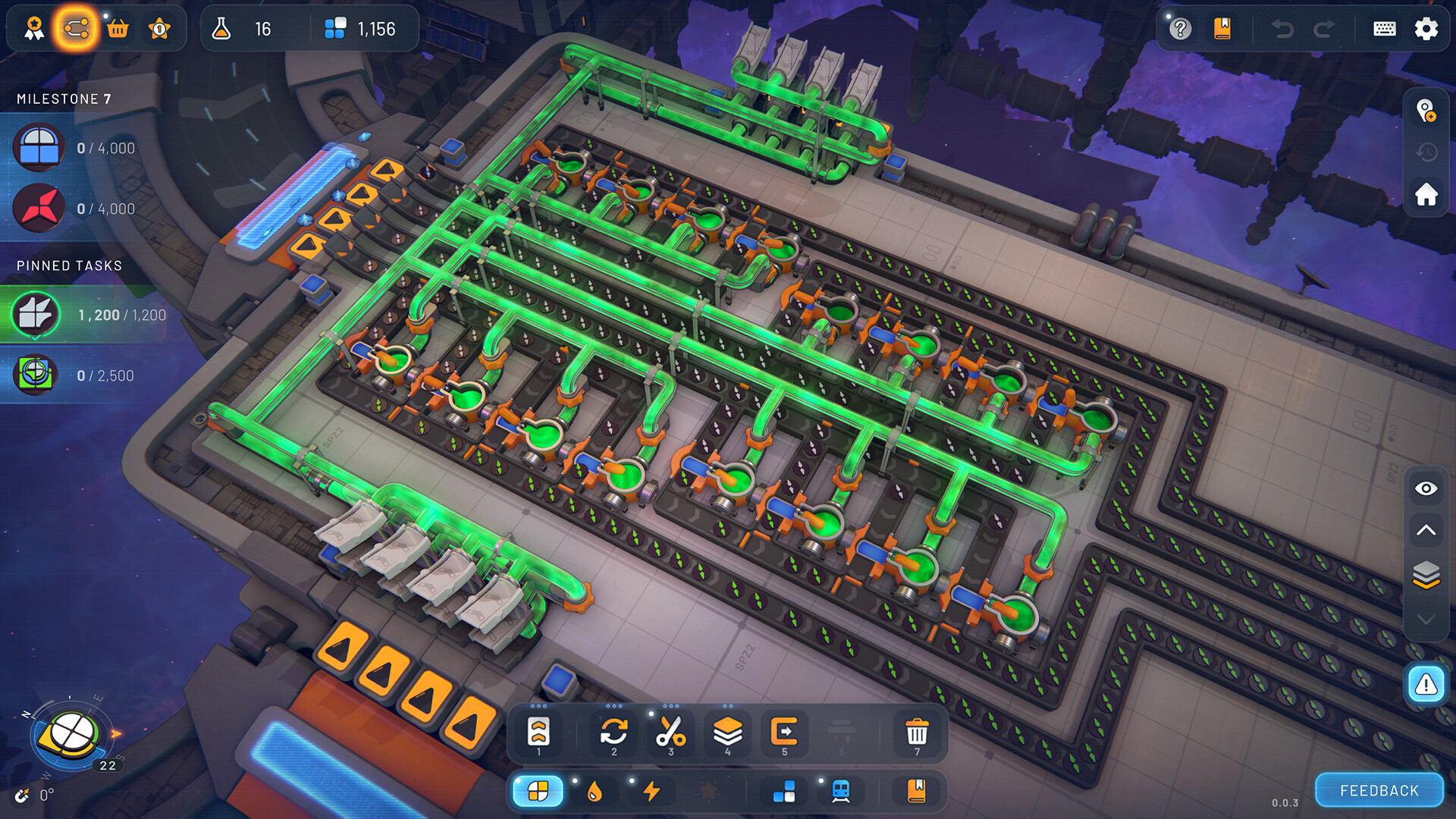 Running an automated factory in Shapez 2