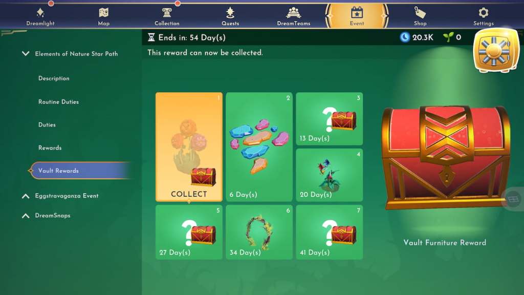 Star path vault rewards in disney dreamlight valley