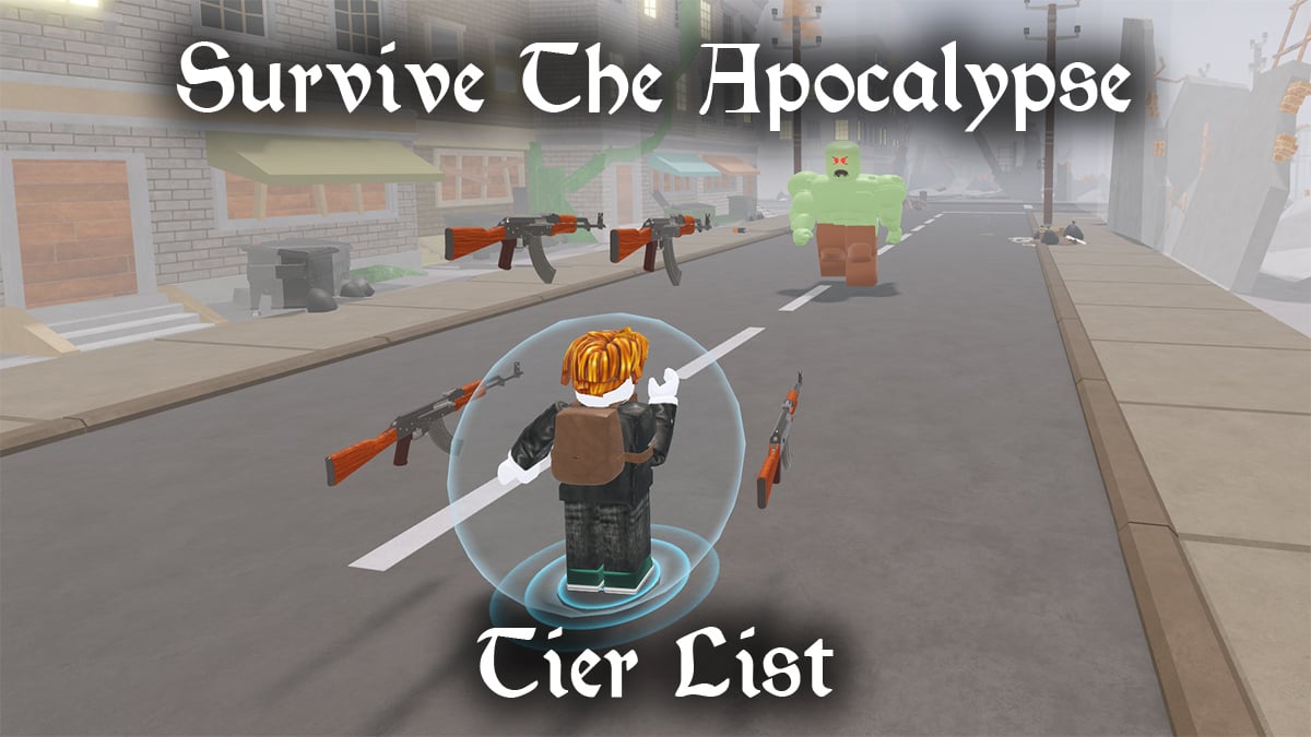 roblox survive the apocalypse tier list and guide showcasing the psychic class firing all four guns