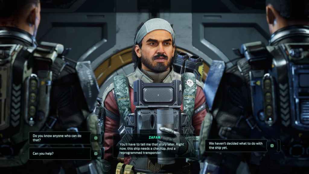 Dialogue scene in The Expanse Osiris Reborn. 