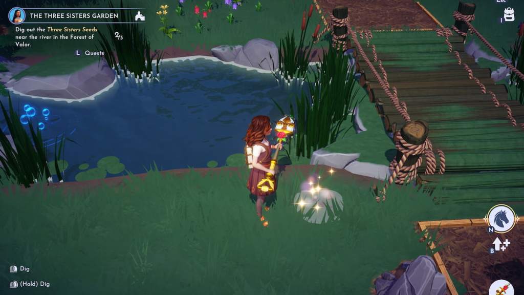 Three Sisters Seeds dig spot in DDV